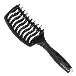 Silver Bullet Black Velvet Curved Vent Porcupine Paddle Brush