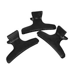 Salon Smart Black Butterfly Hair Clips Large 12pk