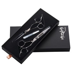 Iceman Mizumi Katani 5.5” Hairdressing Scissors and Thinner Set Black