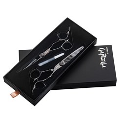 Iceman Mizumi Katani 6” Hairdressing Scissors and Thinner Set Black
