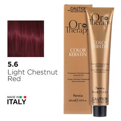 Fanola Oro Therapy Color Keratin Hair Colour 5.6 Light Chestnut Red