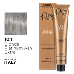 Fanola Oro Therapy Color Keratin Hair Colour 10.1 Blonde Platinum Ash Extra
