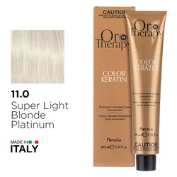 Fanola Oro Therapy Color Keratin Hair Colour 11.0 Super Light Blonde Platinum