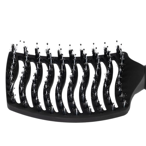 Silver Bullet Black Velvet Curved Vent Porcupine Paddle Brush