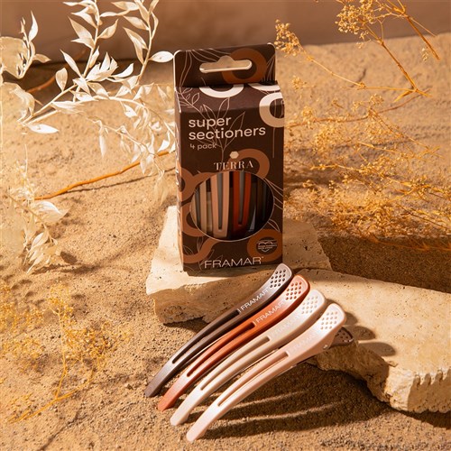 Framar Super Sectioner Clips 4pk Terra Neutrals
