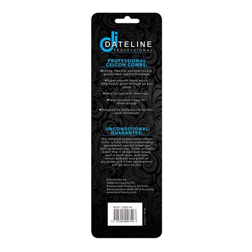 Dateline Professional Blue Celcon 407 Styling Comb - 21.5cm