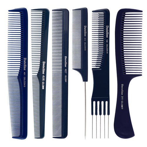 Dateline Professional Blue Celcon 407 Styling Comb - 21.5cm