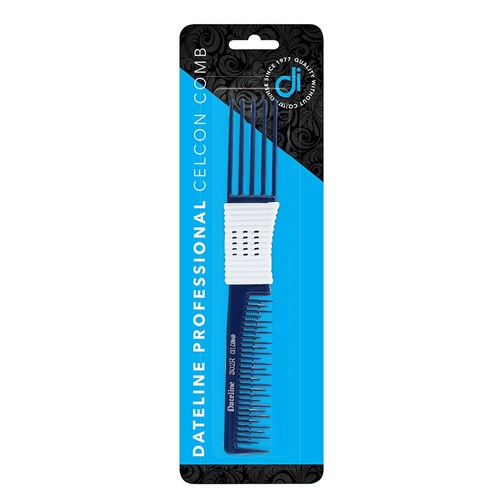 Dateline Professional Blue Celcon 302R Plastic Teasing Comb - 19cm