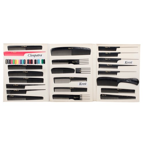 Krest Cleopatra 430 Wide Teeth Tail Comb in Black