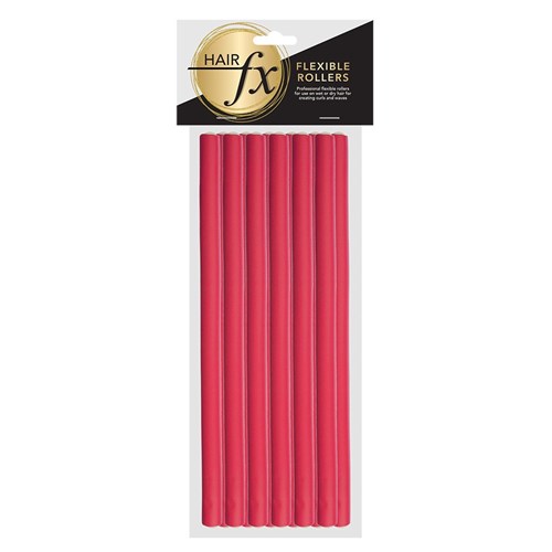 Hair FX Long Flexible Rollers Red 12pk