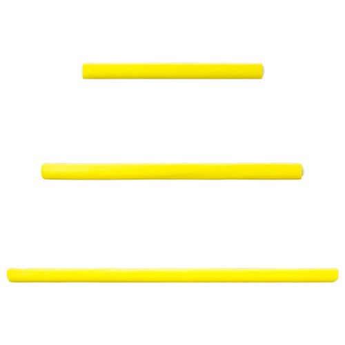 Hair FX Long Flexible Rollers Yellow 12pk