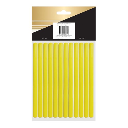 Hair FX Medium Flexible Rollers Yellow 12pk