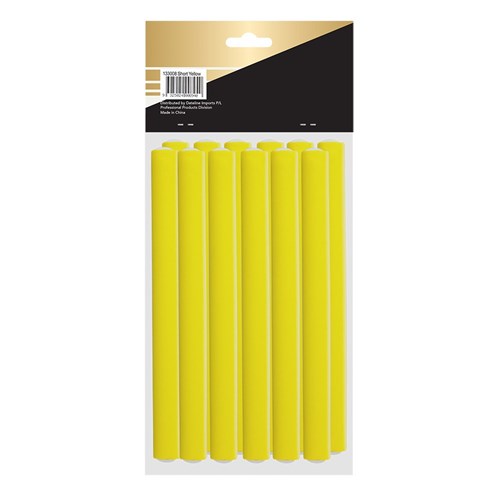 Hair FX Short Flexible Rollers Yellow 12pk