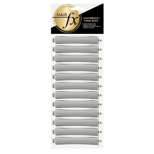 Hair FX Lightweight Perm Rods 12pk Grey