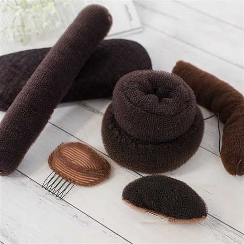 Dress Me Up Brown Oblong Hair Bun Roll 