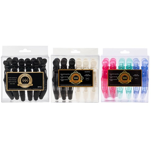 Premium Pin Company 999 Crocodile Clips - Black, 6pc