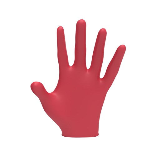 L3VEL3 Nitrile Gloves Red Medium 100pk