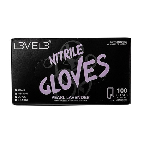 L3VEL3 Nitrile Gloves Lavender Large 100pk