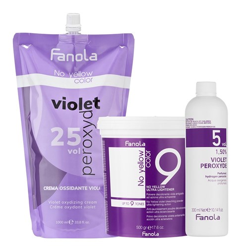 Fanola No Yellow Violet 9 Tone Ultra Lightener Hair Bleach