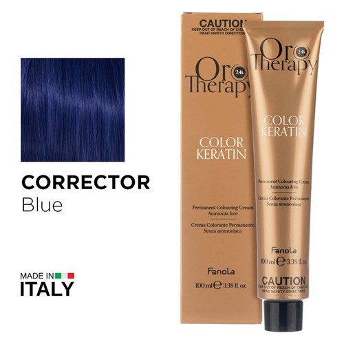 Fanola Oro Therapy Color Keratin Hair Colour Corrector Blue