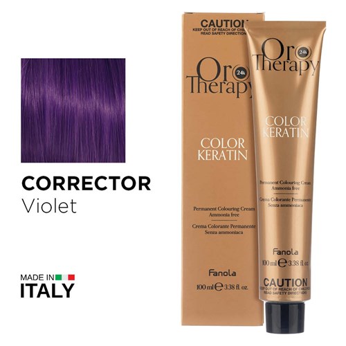 Fanola Oro Therapy Color Keratin Hair Colour Corrector Violet
