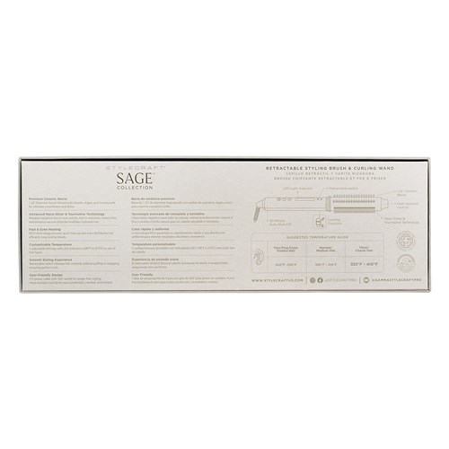 StyleCraft by Silver Bullet Sage Retractable Hot Brush and Curling Iron